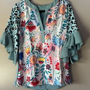 Floral Patterned Women's Top